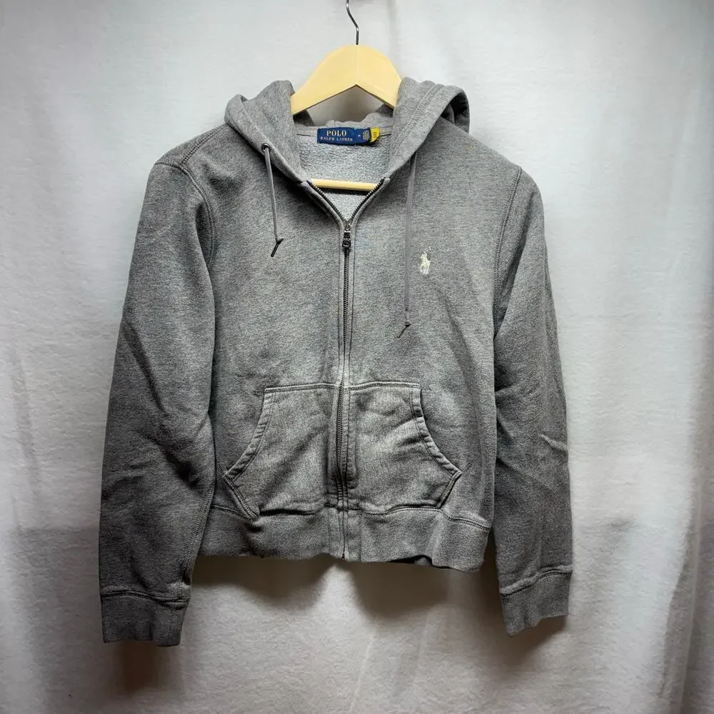 Polo Ralph Lauren Gray Full Zip Hoodie - Size‎ Medium
